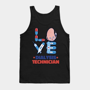 Nephrology Dialysis Technician Love Art Tank Top